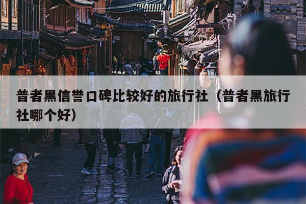 普者黑信誉口碑比较好的旅行社（普者黑旅行社哪个好）