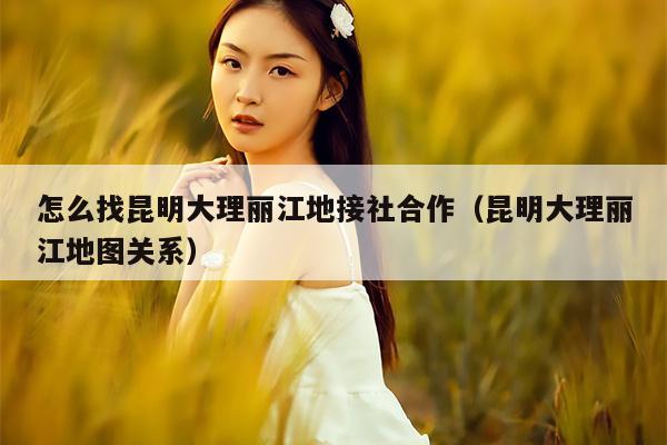 怎么找昆明大理丽江地接社合作（昆明大理丽江地图关系）