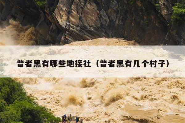 普者黑有哪些地接社（普者黑有几个村子）