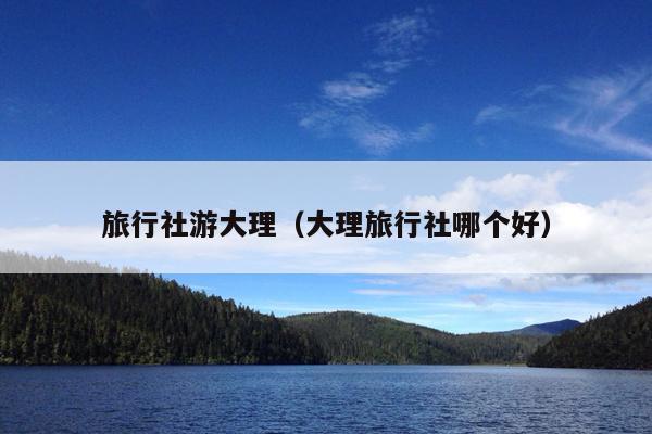 旅行社游大理（大理旅行社哪个好）