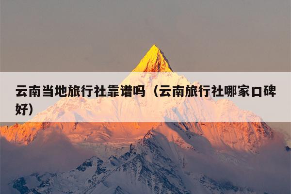 云南当地旅行社靠谱吗(云南旅行社哪家口碑好)