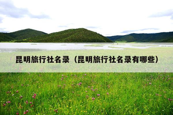 昆明旅行社名录（昆明旅行社名录有哪些）