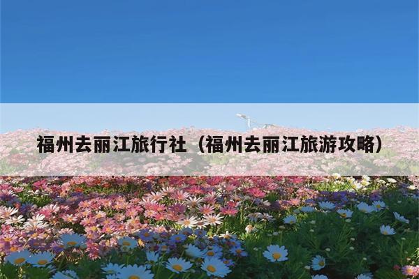 福州去丽江旅行社（福州去丽江旅游攻略）