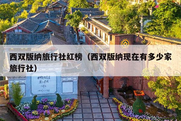 西双版纳旅行社红榜（西双版纳现在有多少家旅行社）
