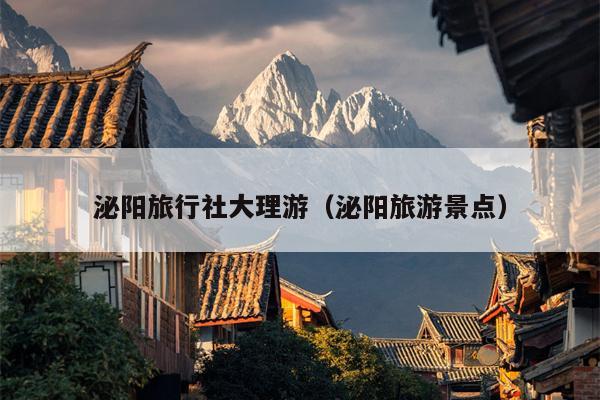 泌阳旅行社大理游（泌阳旅游景点）