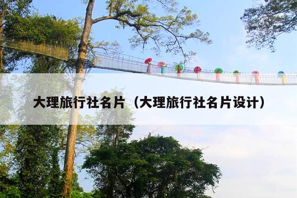 大理旅行社名片(大理旅行社名片设计)