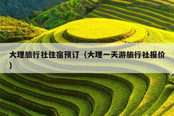 大理旅行社住宿预订（大理一天游旅行社报价）