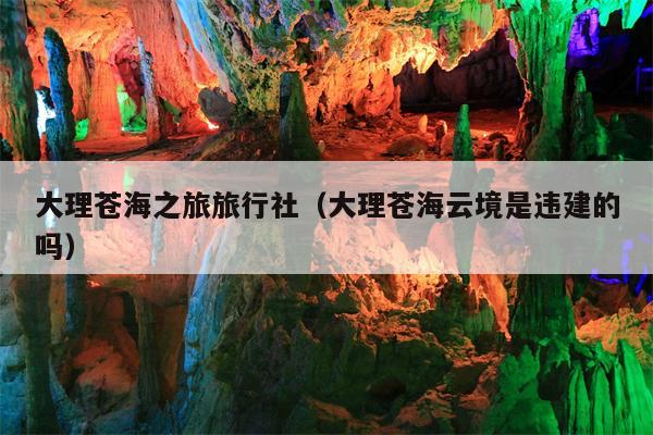 大理苍海之旅旅行社（大理苍海云境是违建的吗）